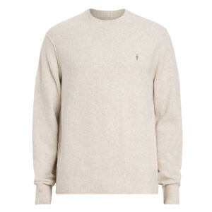 AllSaints Statten Ramskull Oatmeal Crew Neck Jumper